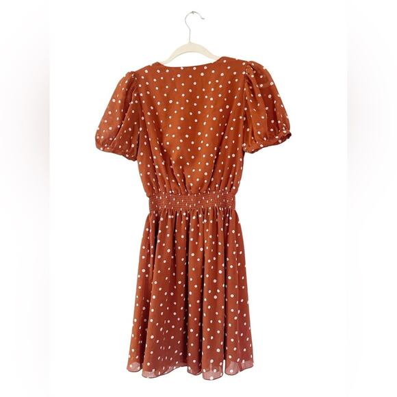 Madewell Smocked-Waist Mini Dress in Inkspot Dots - Picture 4 of 11